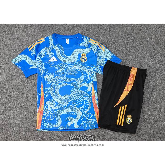 Chandal del Real Madrid Dragon 2024-2025 Manga Corta Azul - Pantalon Corto